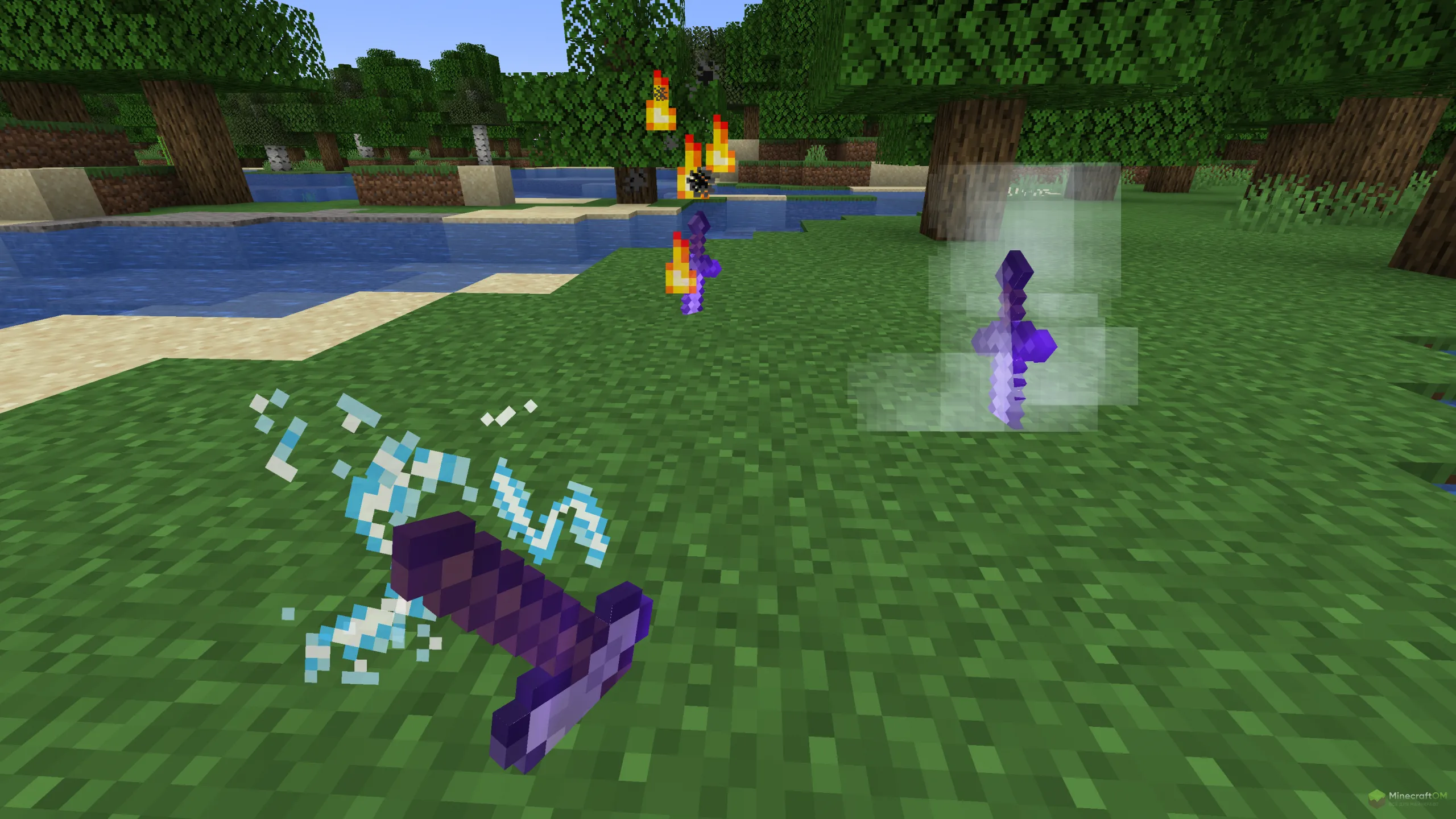 Пример того, как выглядят орудия, выброшенные на клавишу r