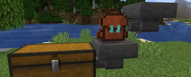 Высасывание предметов из рюкзака