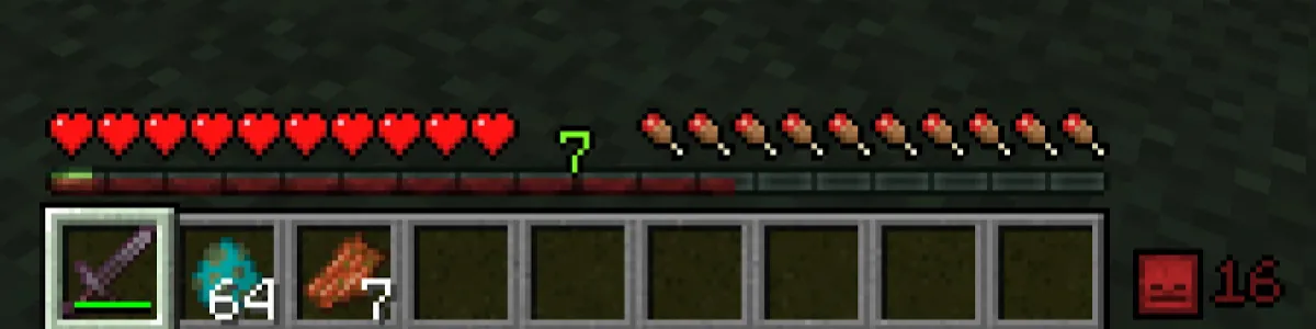 Полоска ярости и счетчик убитых мобов