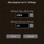 Настройки мода