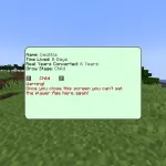 Меню с выбором возраста персонажа