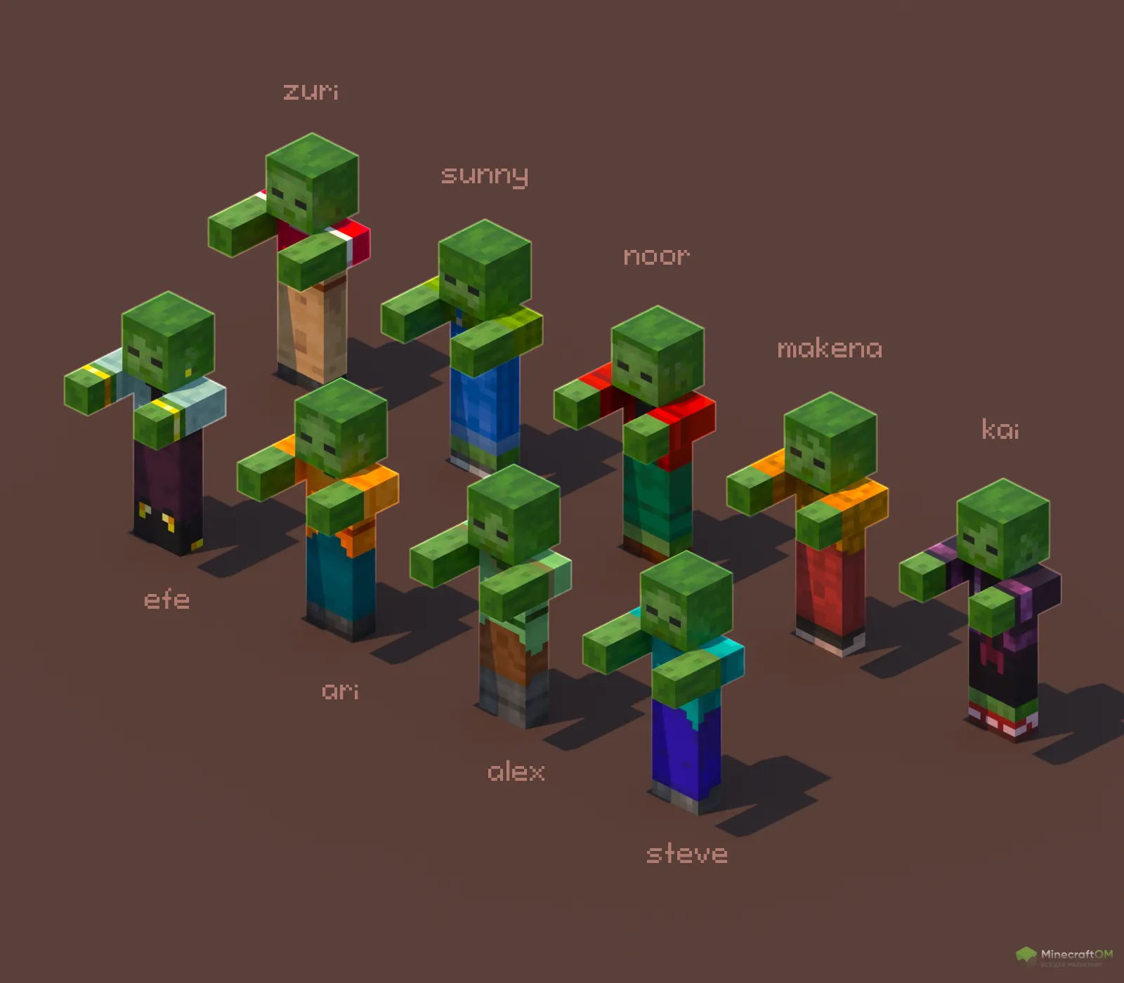 Новые виды моба зомби