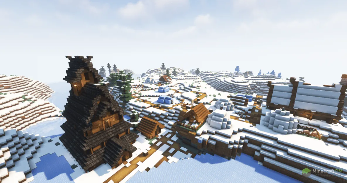 Деревня в зимнем биоме