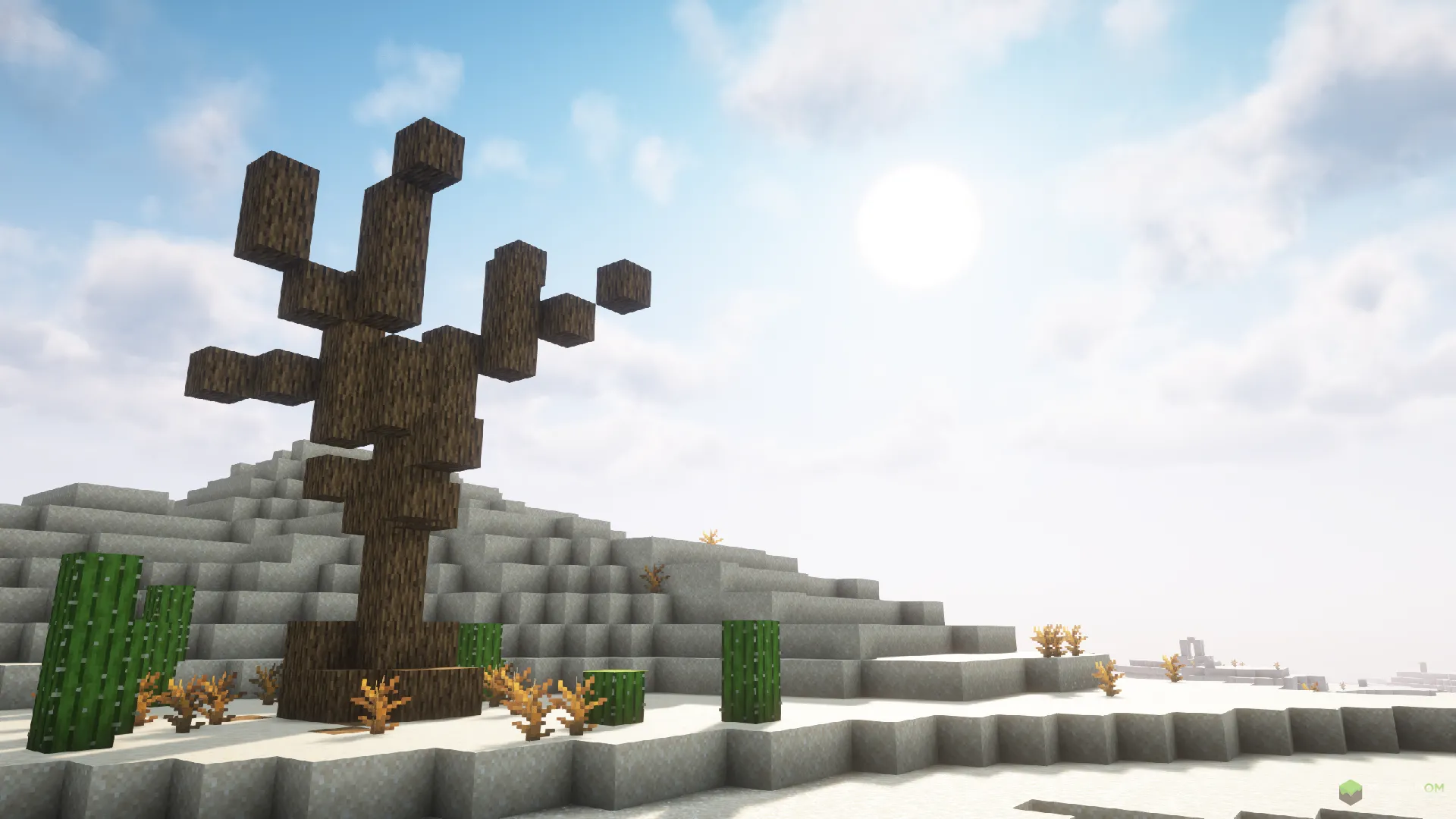 Мёрвтое дерево в пустыне