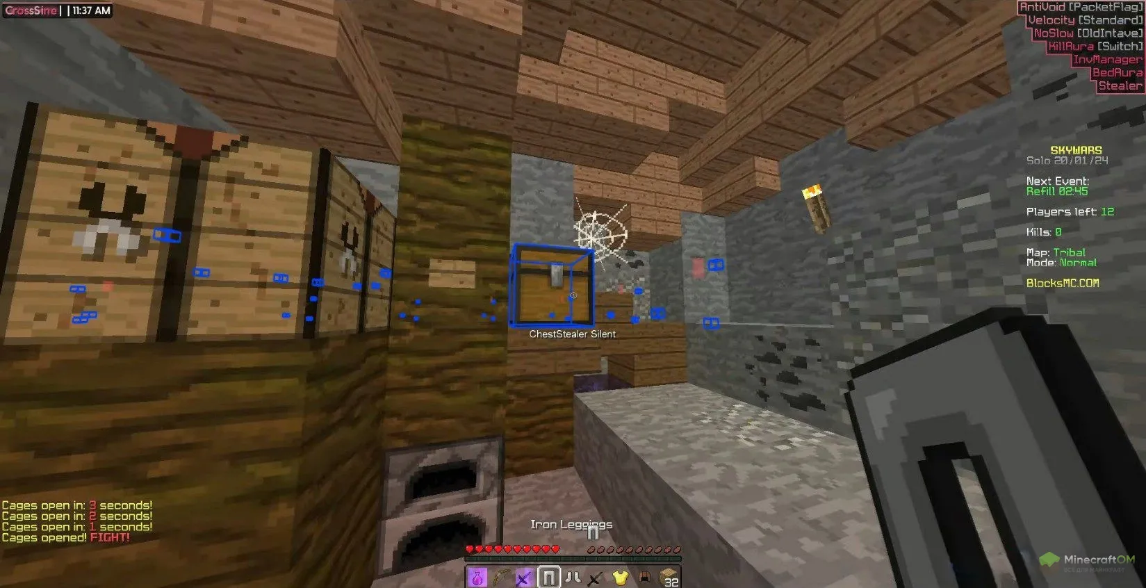 Чит в действии