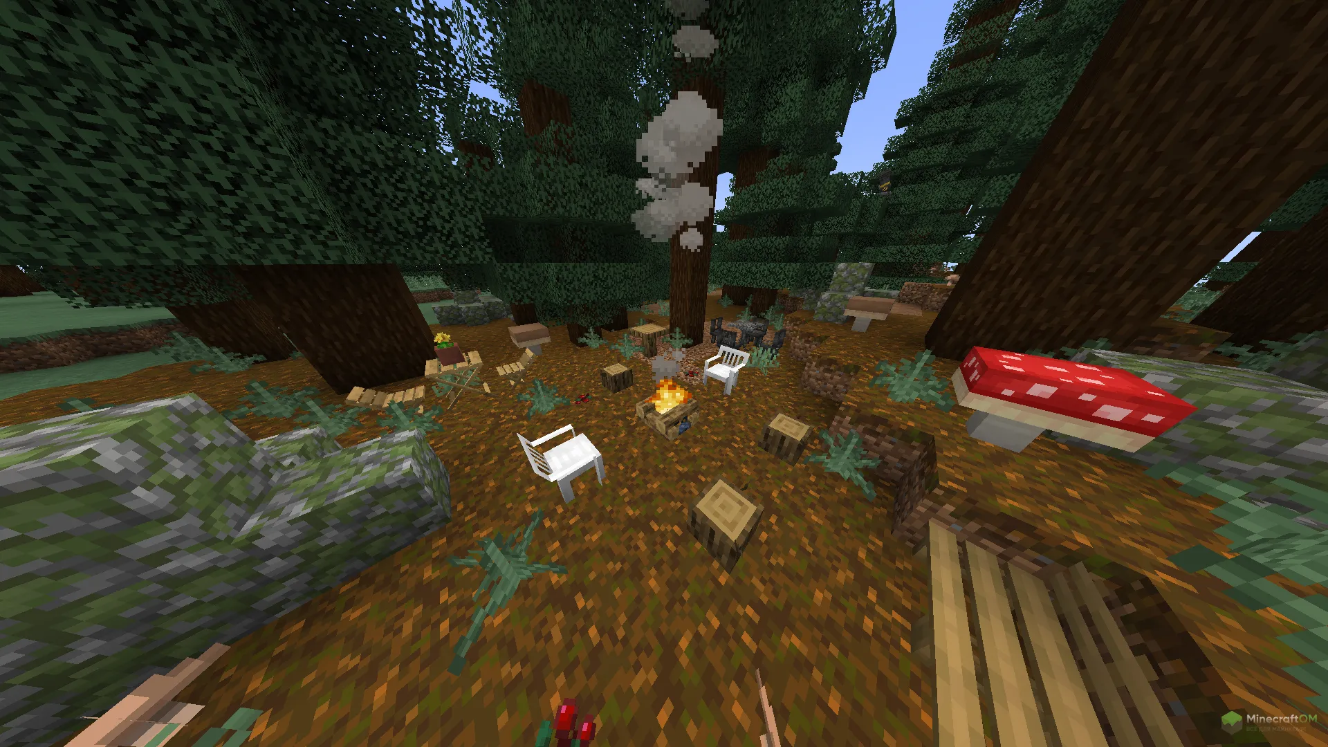 Лес с новыми декорациями