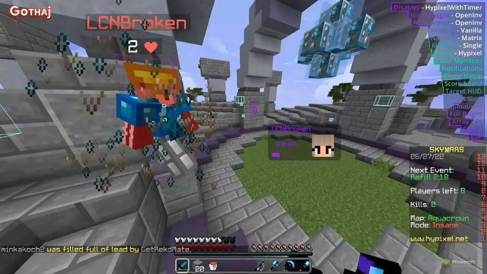 Чит в действии