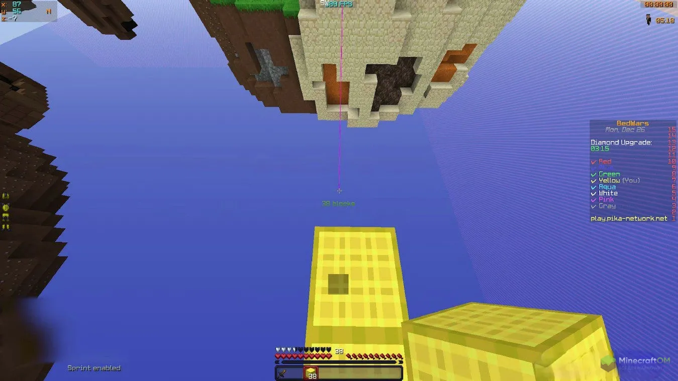 Действие чита на сервере