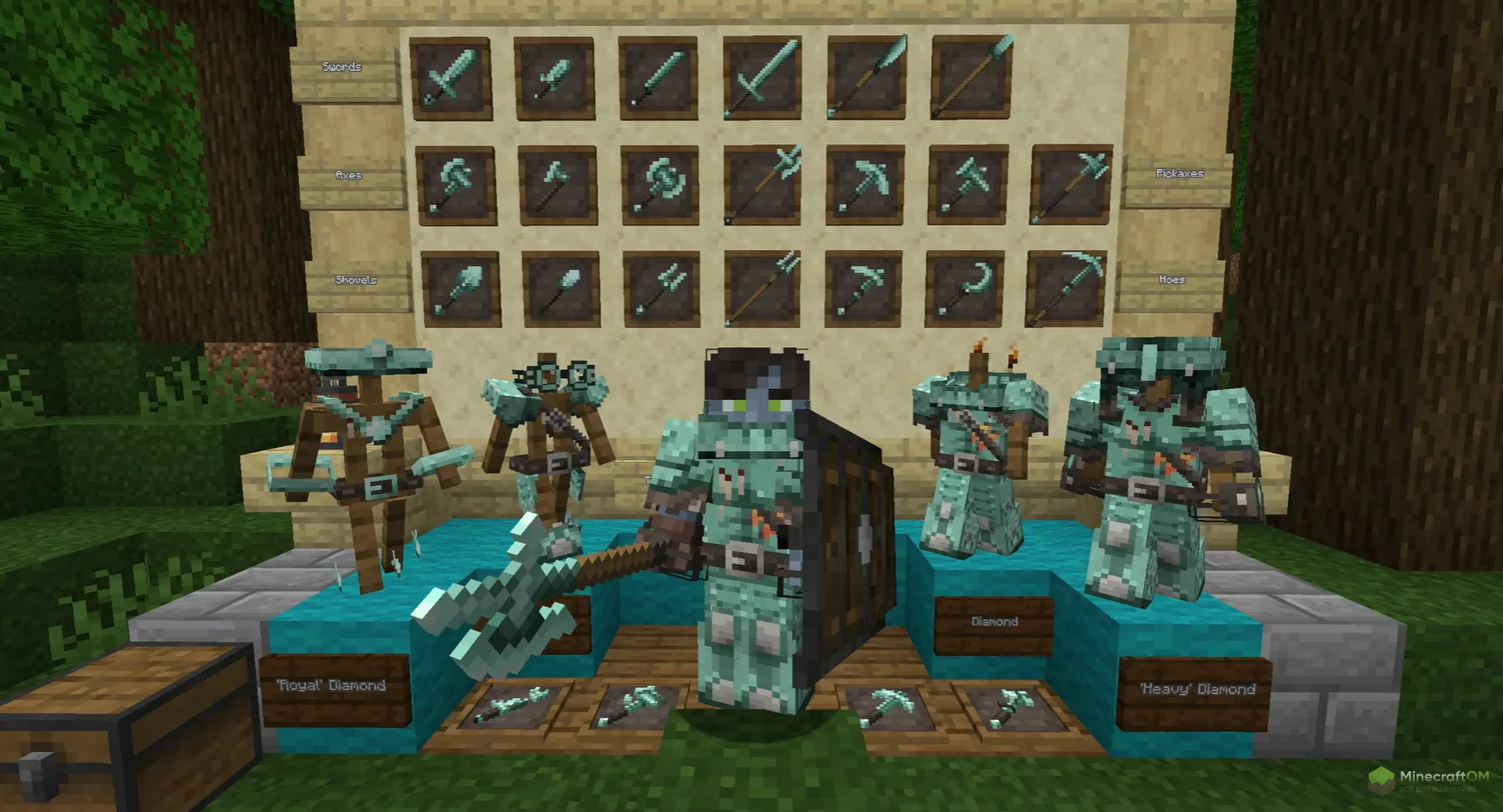 Новая алмазная броня из текстурпака Kals Grimdark Battlepack