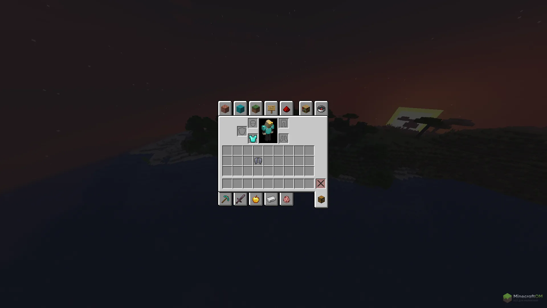 Смена нагрудника на элитры с модом JJElytraSwap