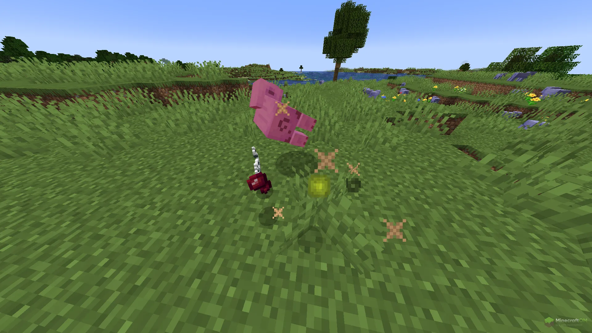 Дроп со свиней в моде Spider Pig