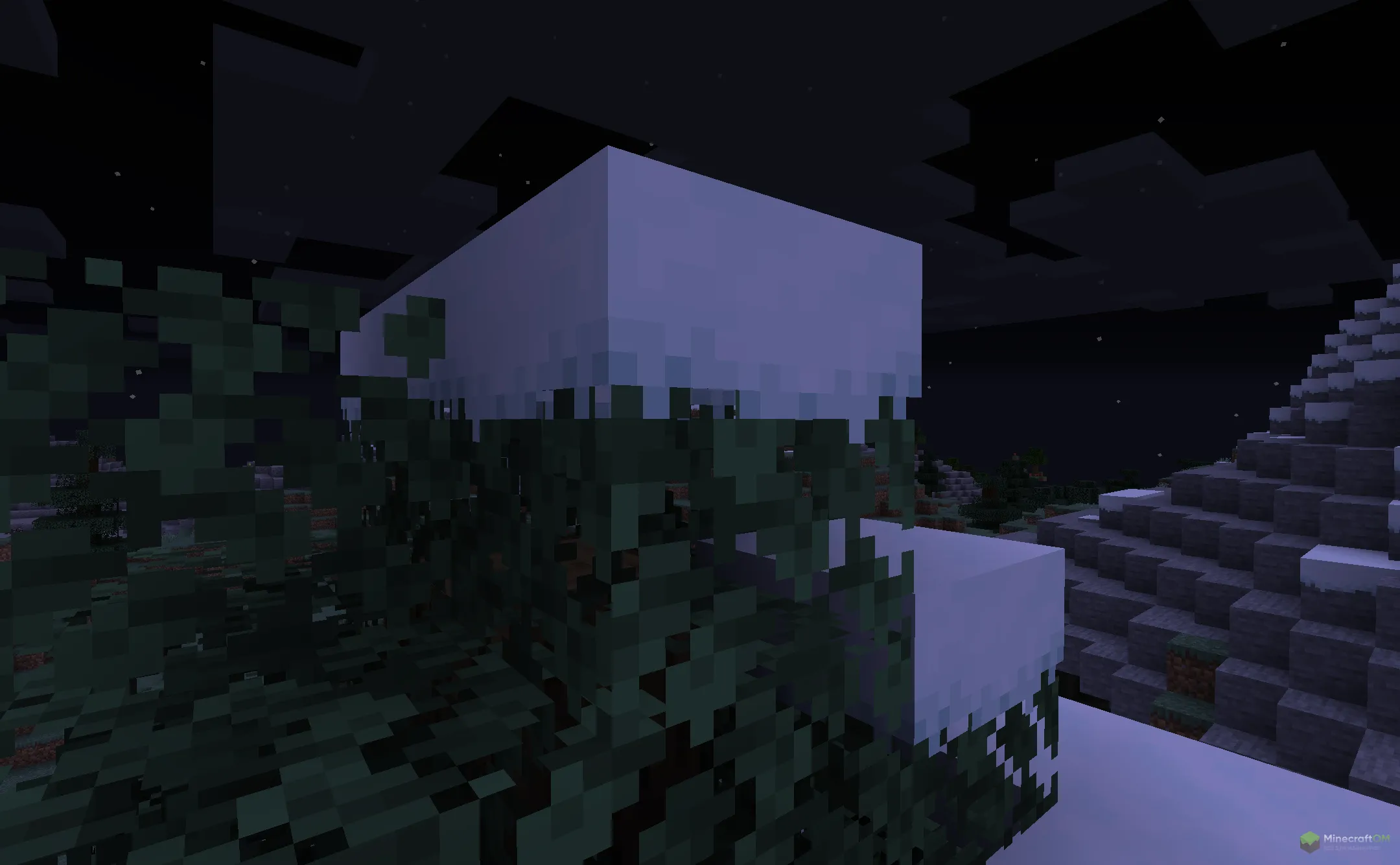 Новая снежная листва из текстурпака Snowiest Snow