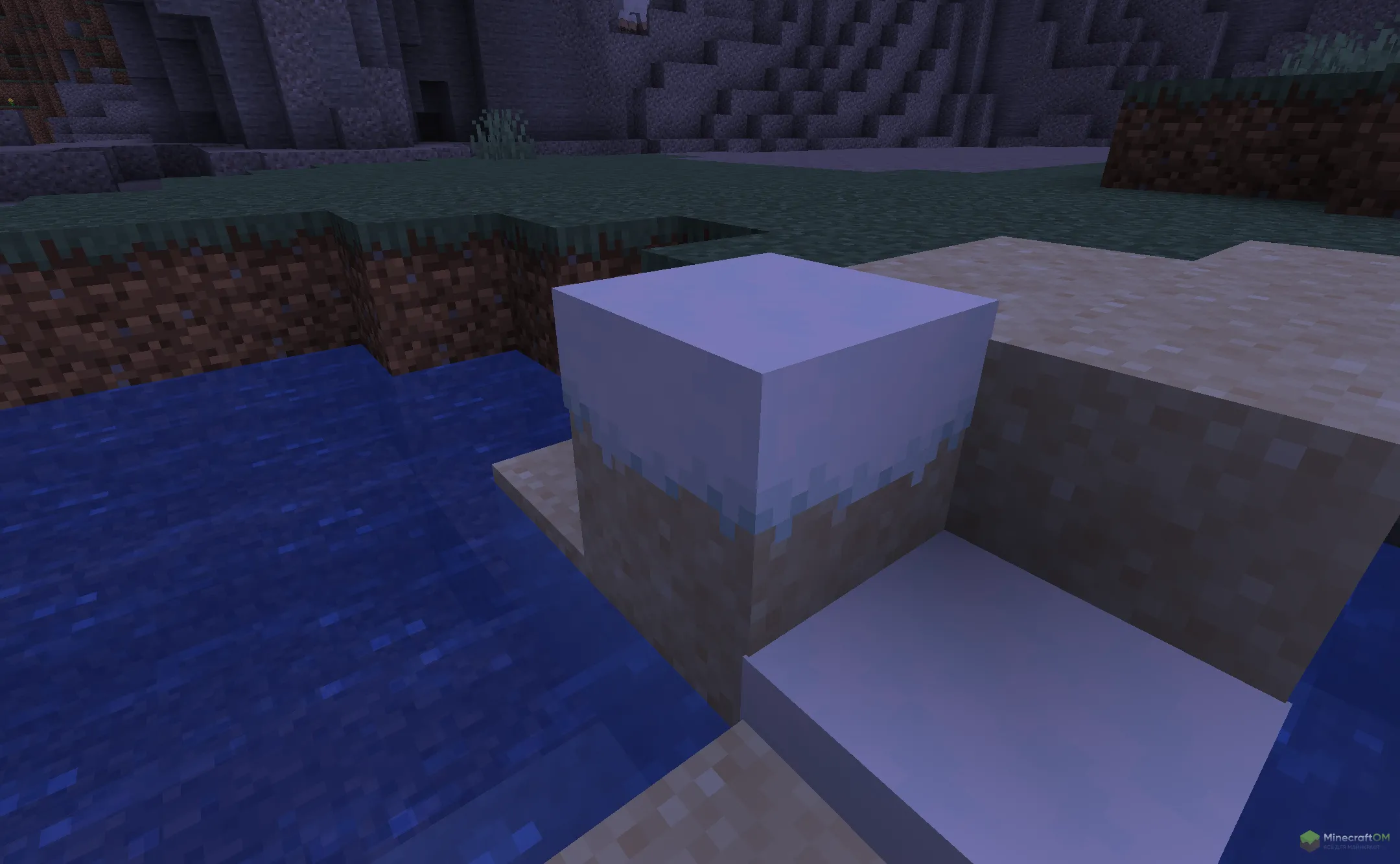 Новый снежный песок из текстурпака Snowiest Snow