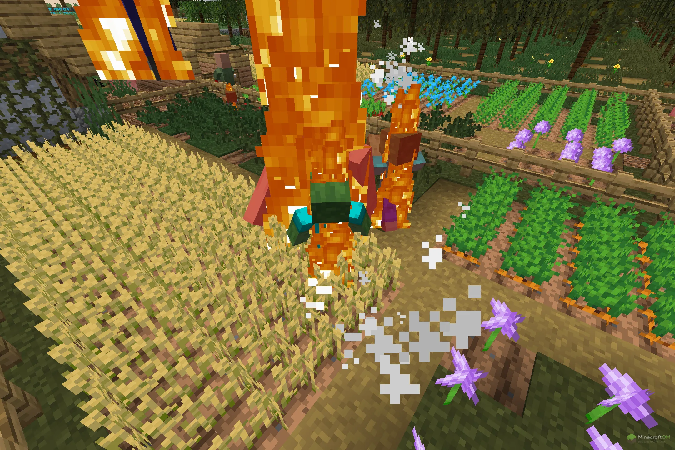 Огонь из текстурпака Stronk Villager Golems