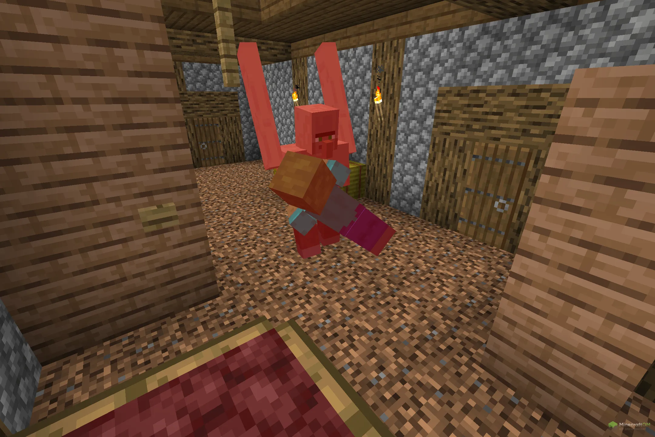 Урон из текстурпака Stronk Villager Golems