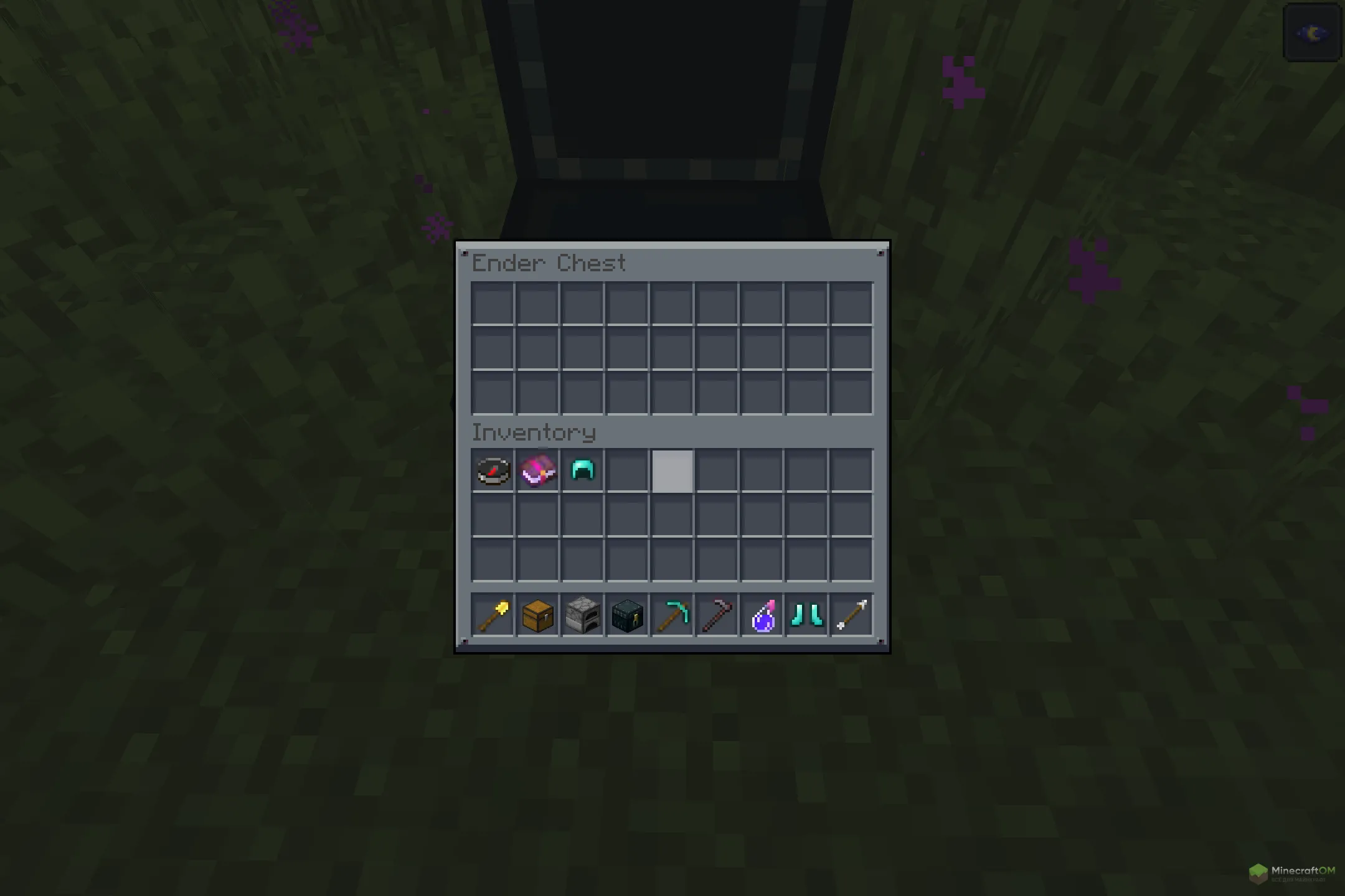 Новый интерфейс Эндер сундука из текстурпака PandAce's World
