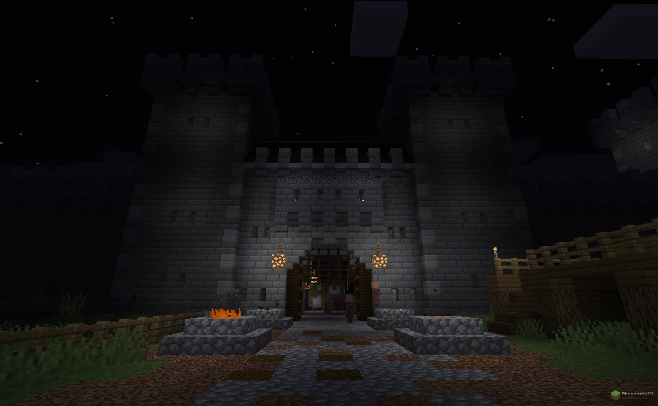 Новый свет от огня из текстурпака Darker Darkness