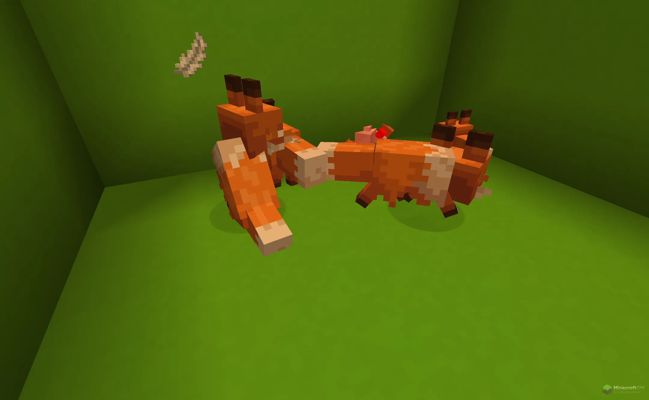 Стая лисиц из текстурпака Just Normal Foxes