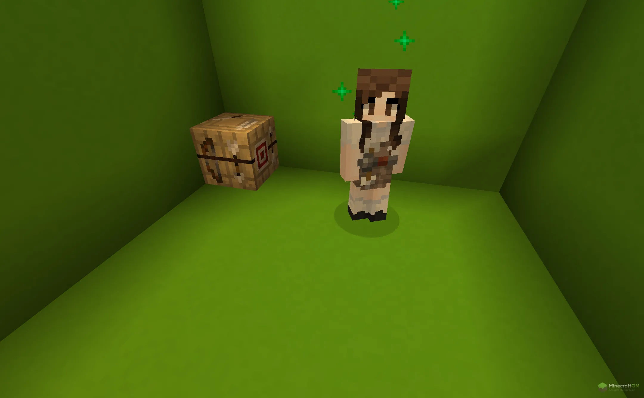 Новый житель охотник из текстурпака Omnix Girl Villagers