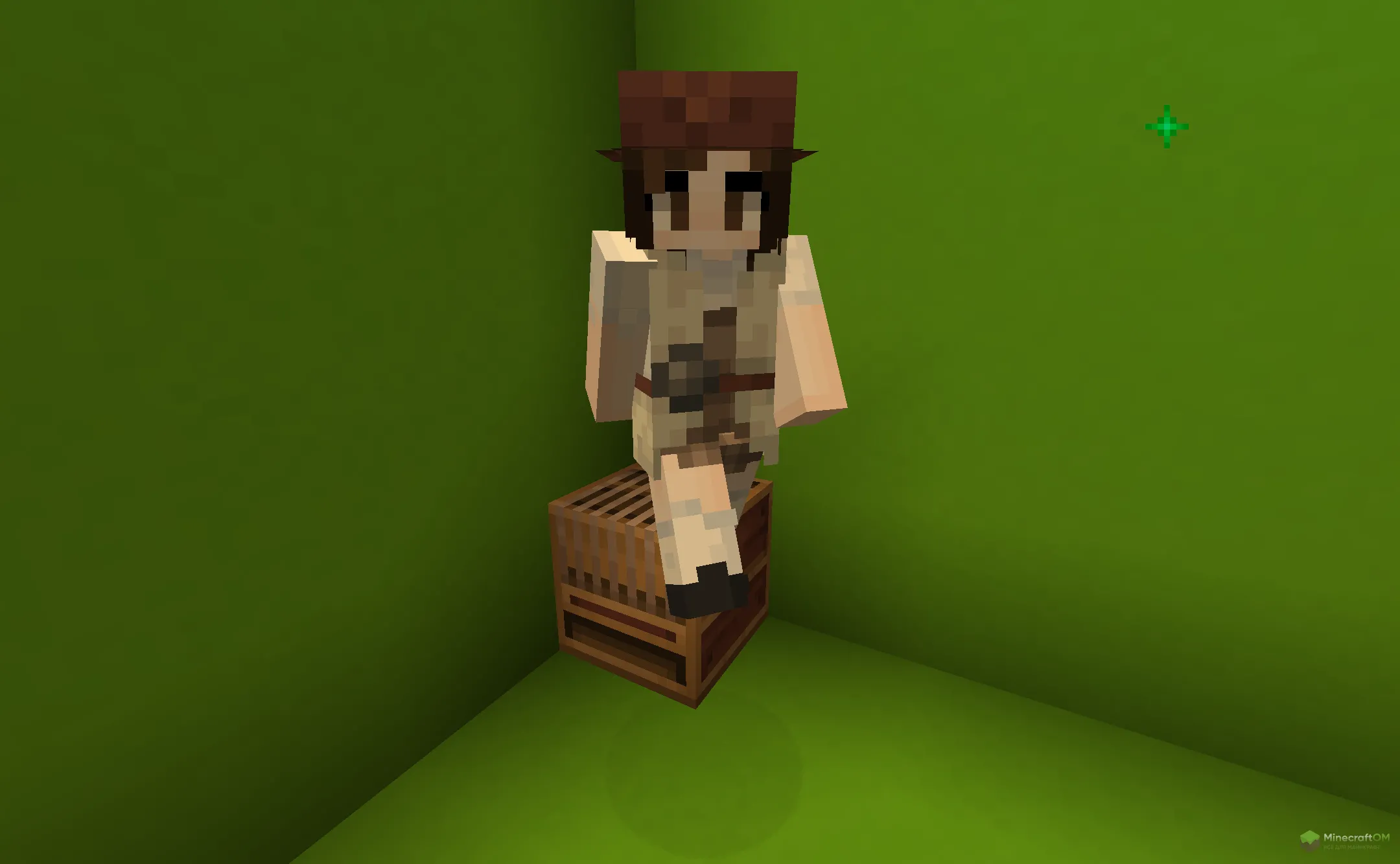 Новый житель портной из текстурпака Omnix Girl Villagers