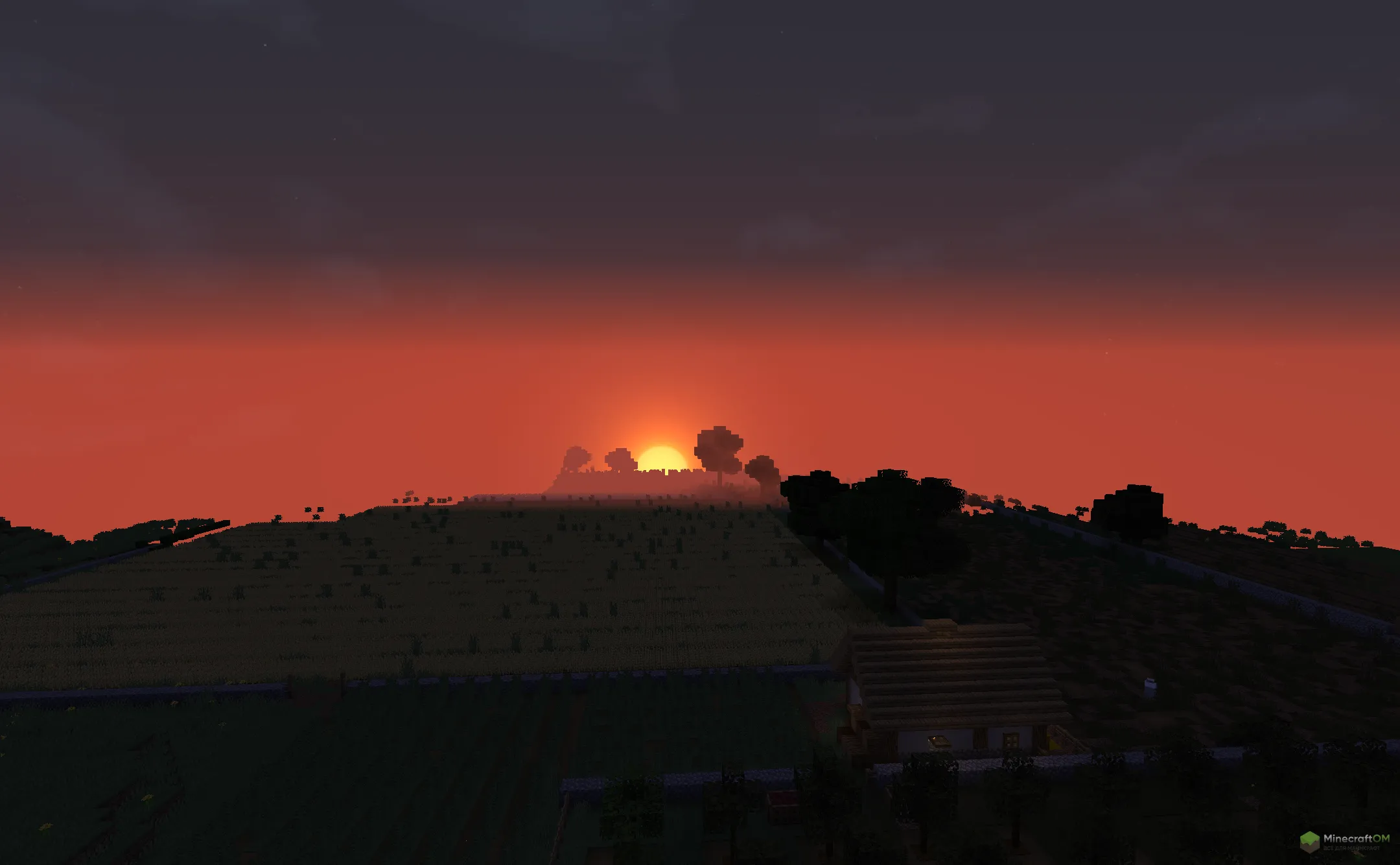 Новый закат из текстурпака Pixel Reality Atmosphere