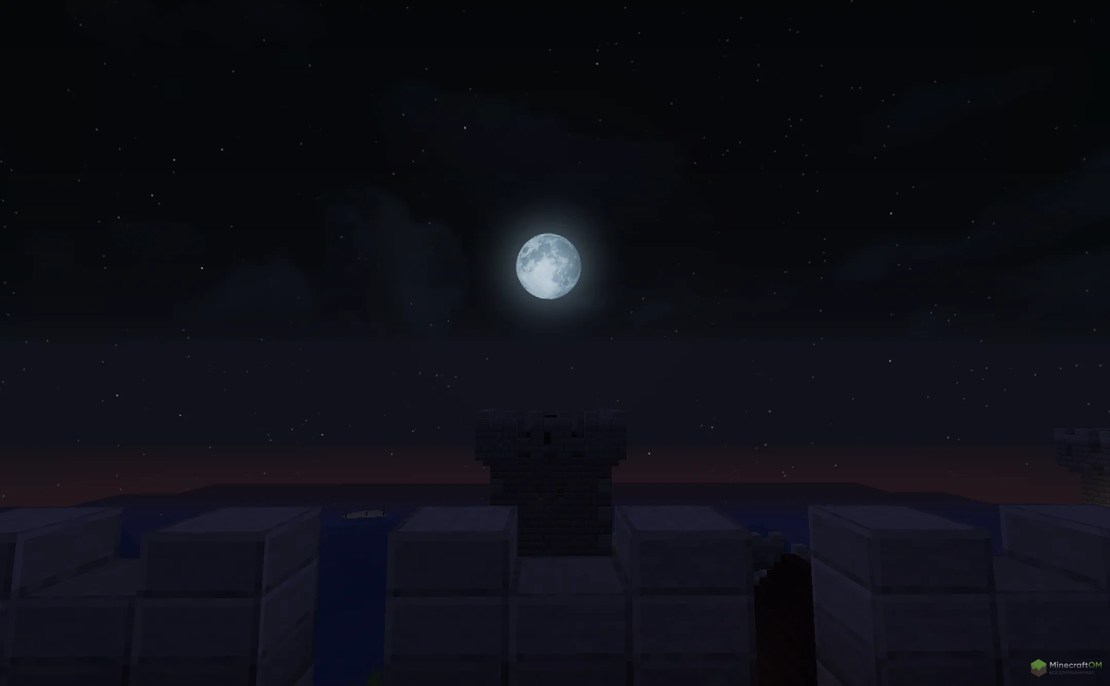 Новая луна из текстурпака Pixel Reality Atmosphere