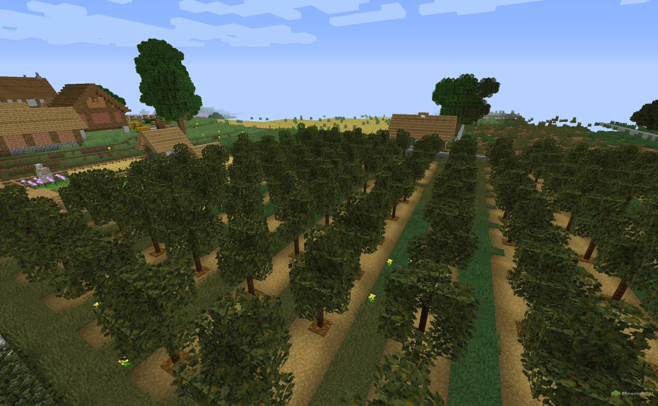 Новая листва из текстурпака UltimaCraft Leaf
