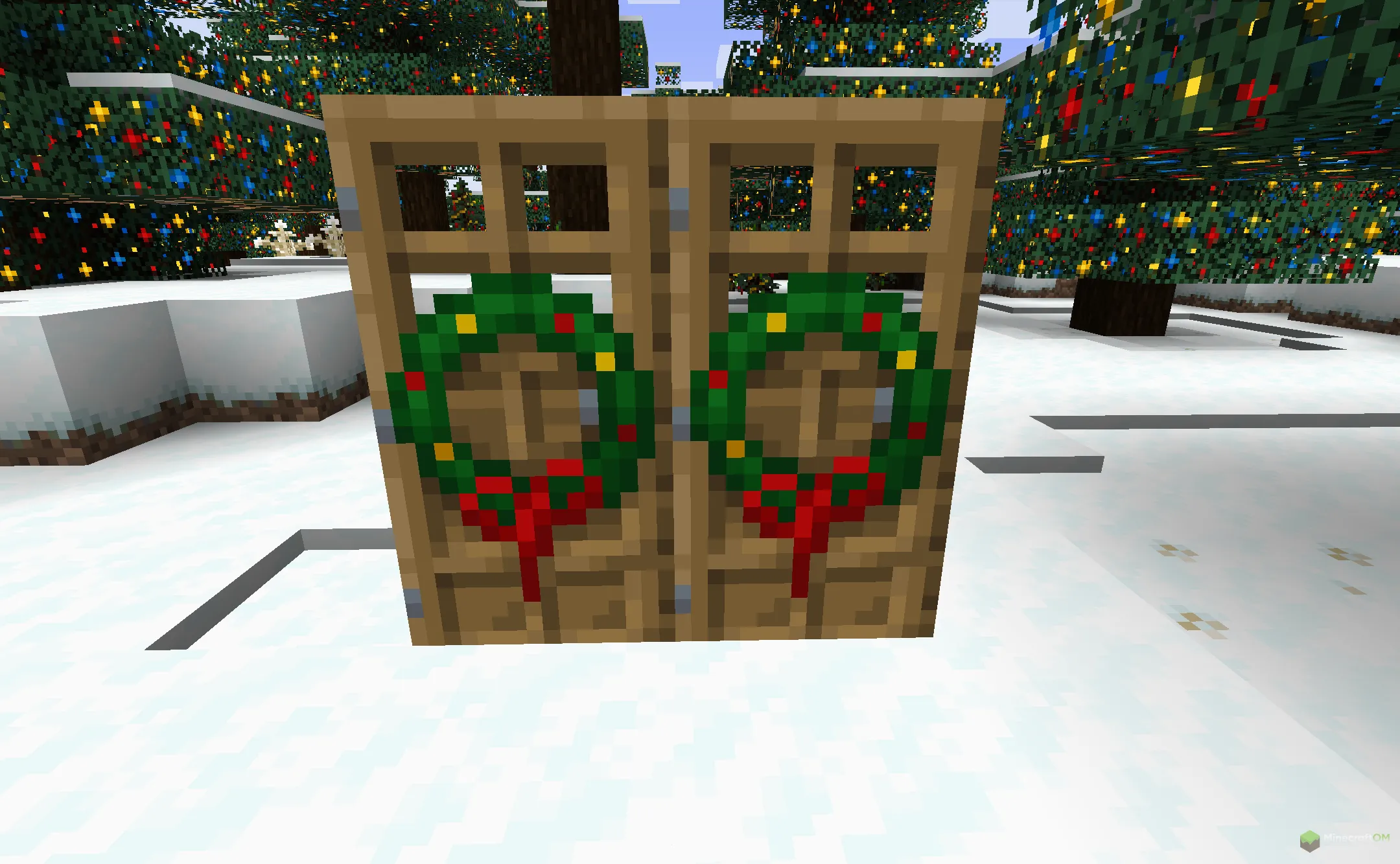 Новая дверь из текстурпака New Default Style Christmas Pack