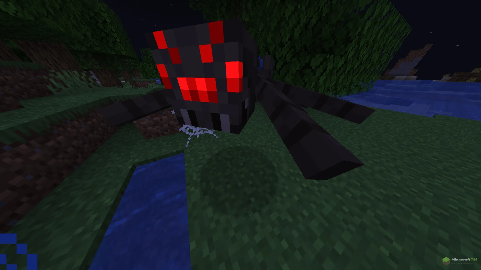 Изменение атаки пауков с модом Upgraded Mobs