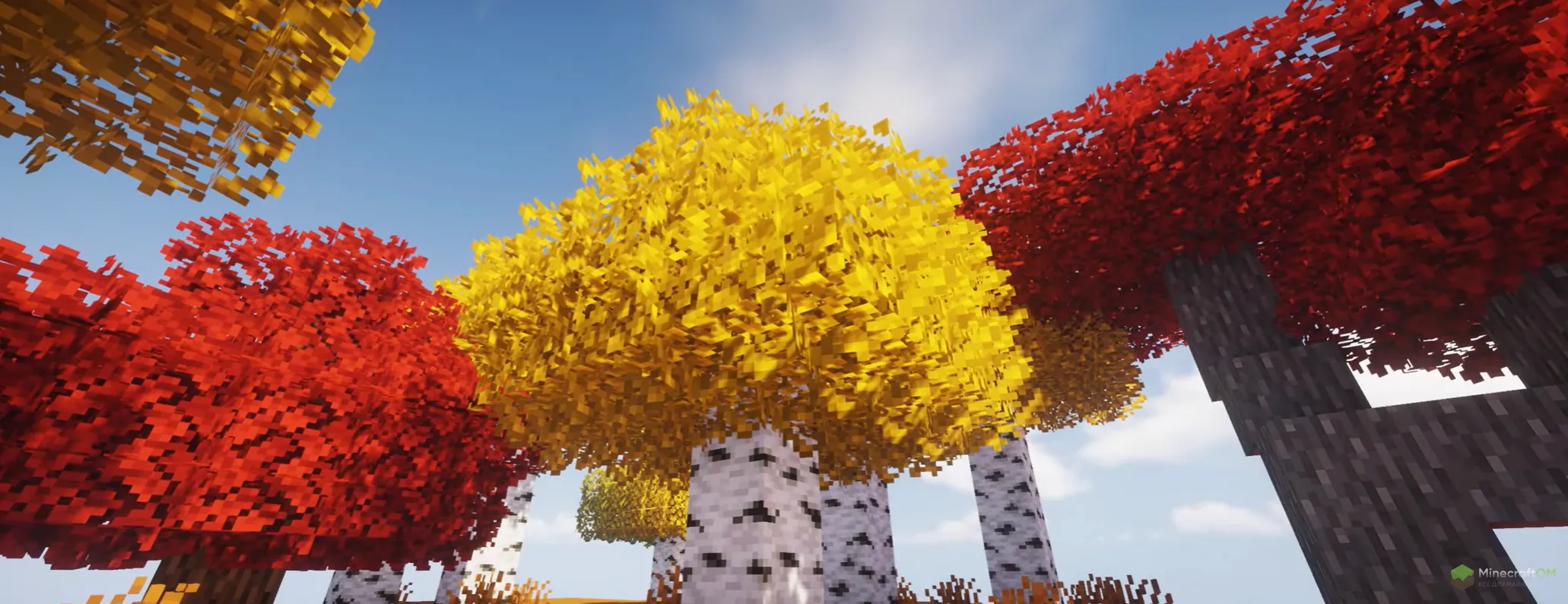 Новая береза из текстурпака UltimaCraft PBR