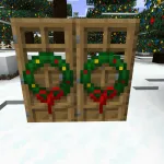 Новая дверь из текстурпака New Default Style Christmas Pack