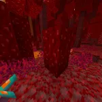 Биом с блоком адского нароста в моде Nether Wart Blocks