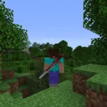 Меч из мода на спине