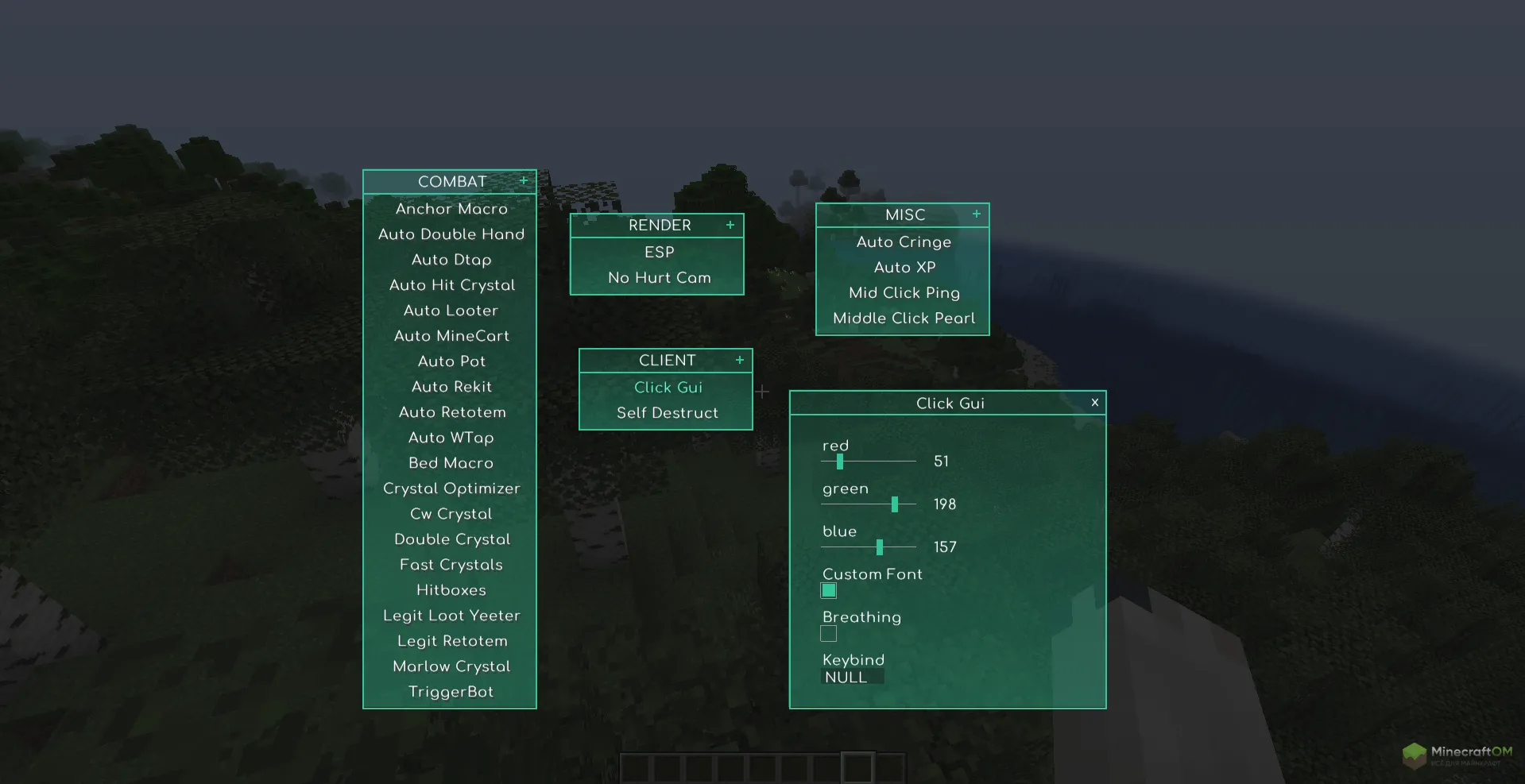 Возможность чита Francium менять дизайн панели