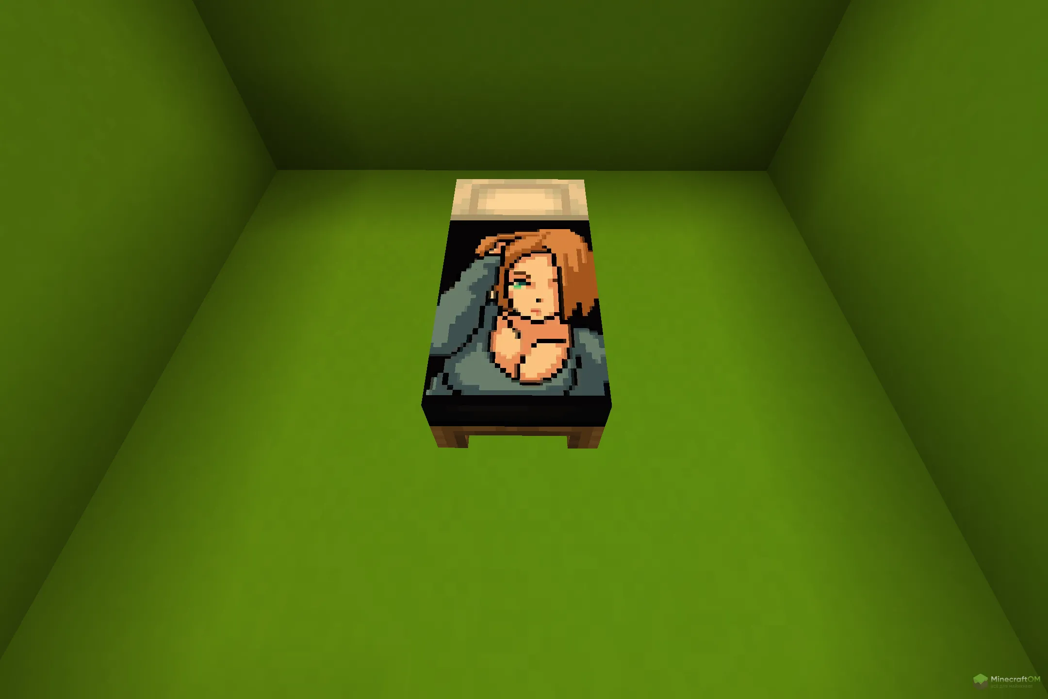Новая кровать из текстурпака Anime Bed Overlays