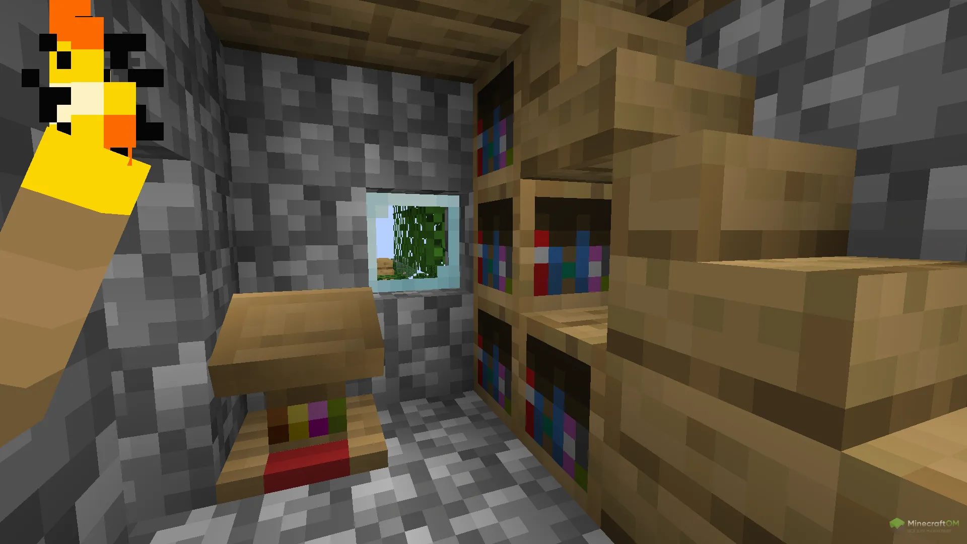 Новая книжная полка из текстурпака 8-bitCraft 2