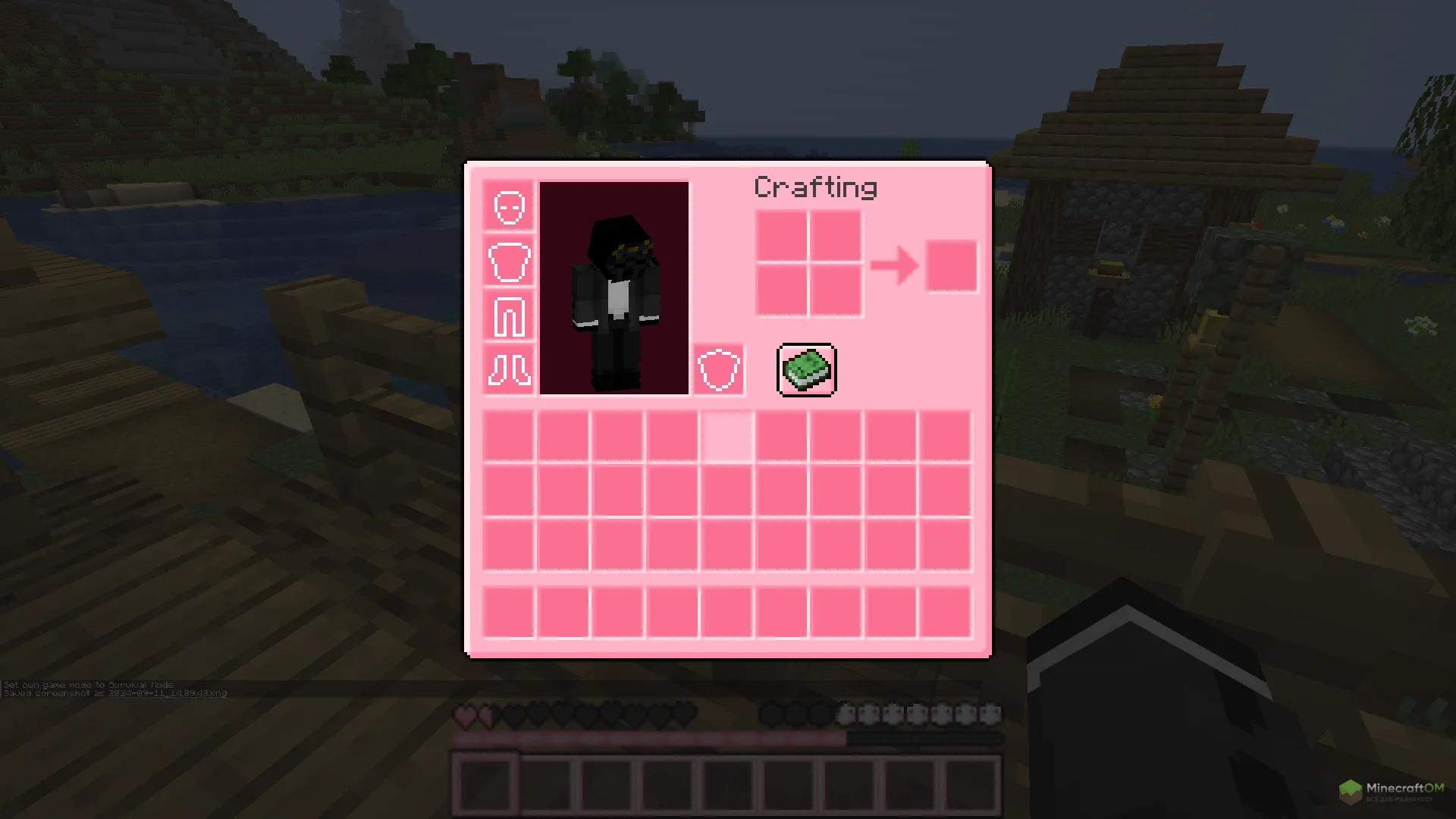 Новый розовый интерфейс из текстурпака Pinkus Pink GUI Pack