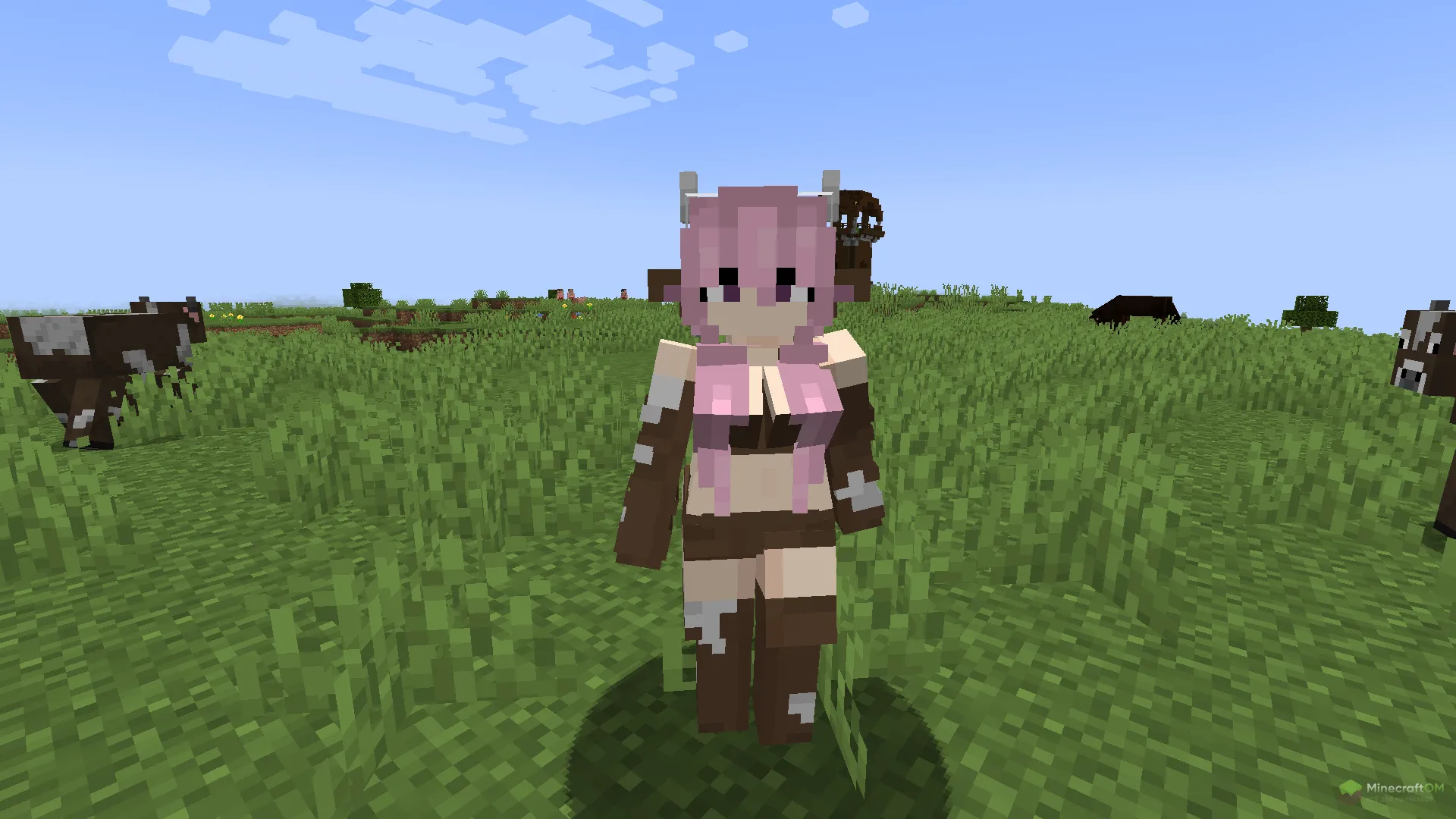 Новая девочка корова из текстурпака Waifu Husbando Girl Mobs