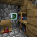 Новая книжная полка из текстурпака 8-bitCraft 2