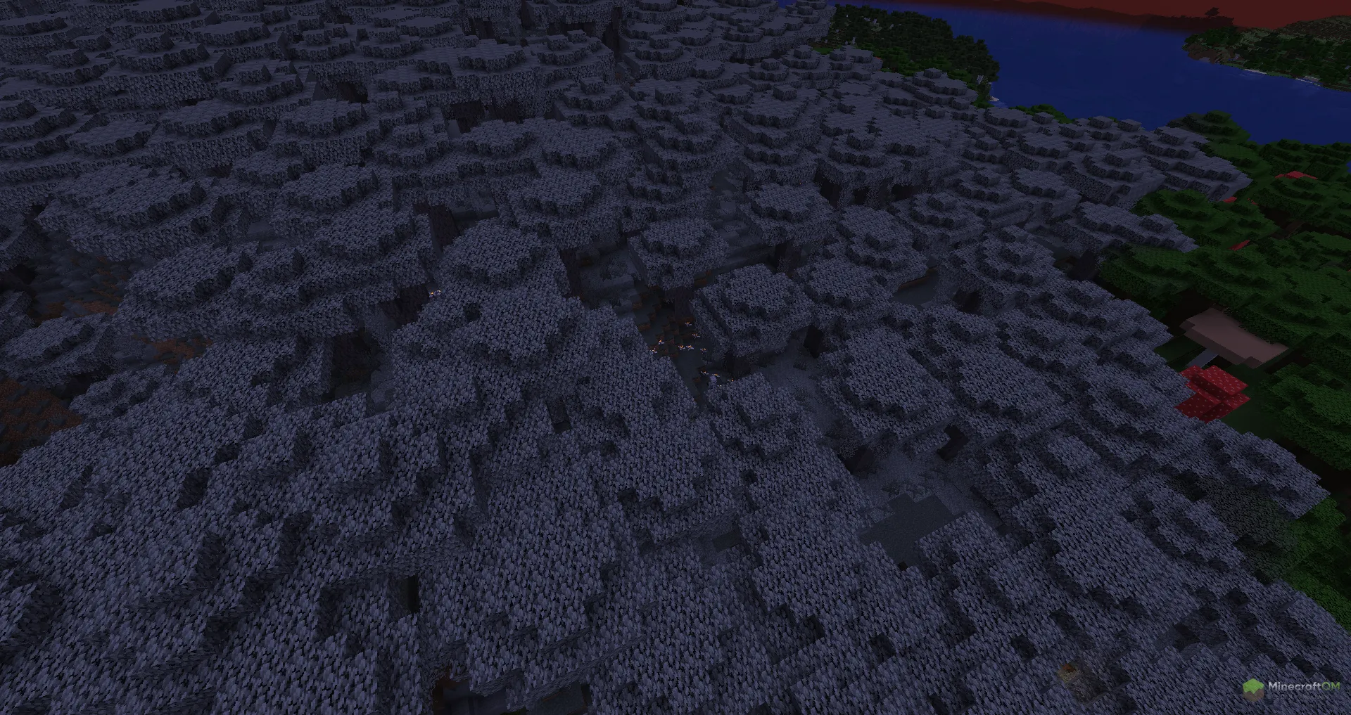 Бледный сад сверху в Майнкрафт 1.21.4