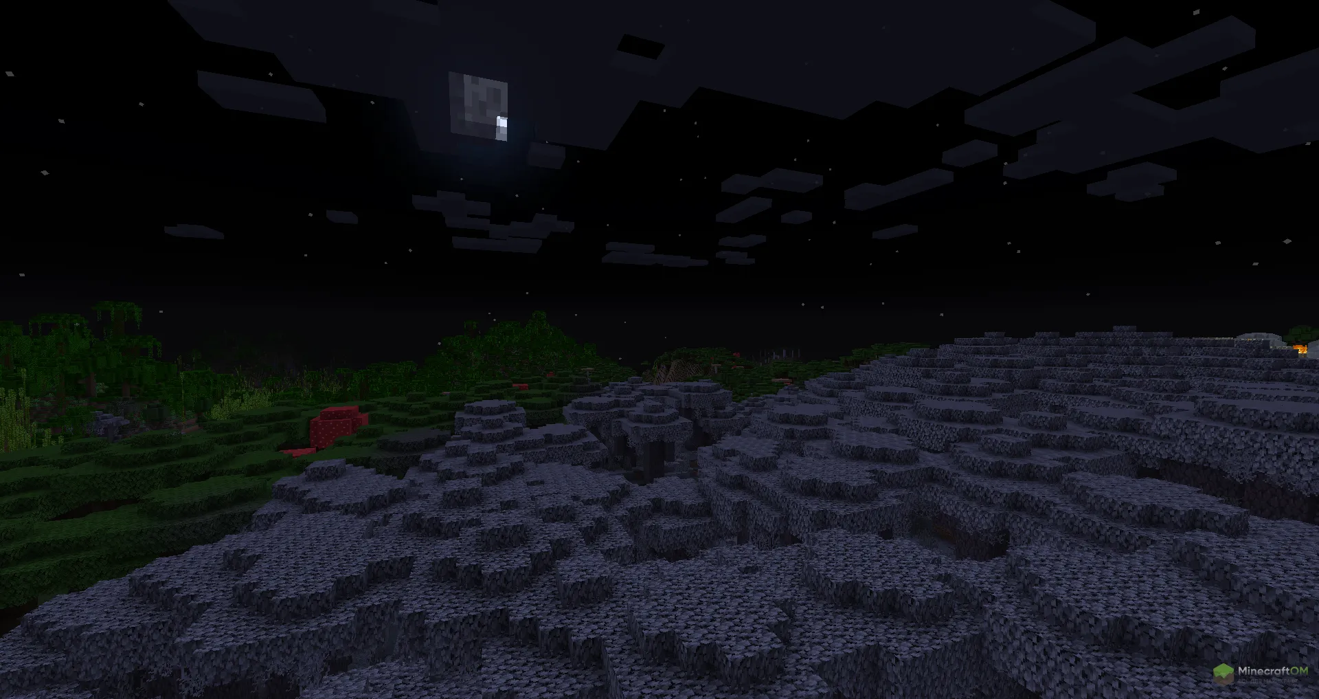 Бледный сад совместно с темным лесом в Майнкрафт 1.21.4