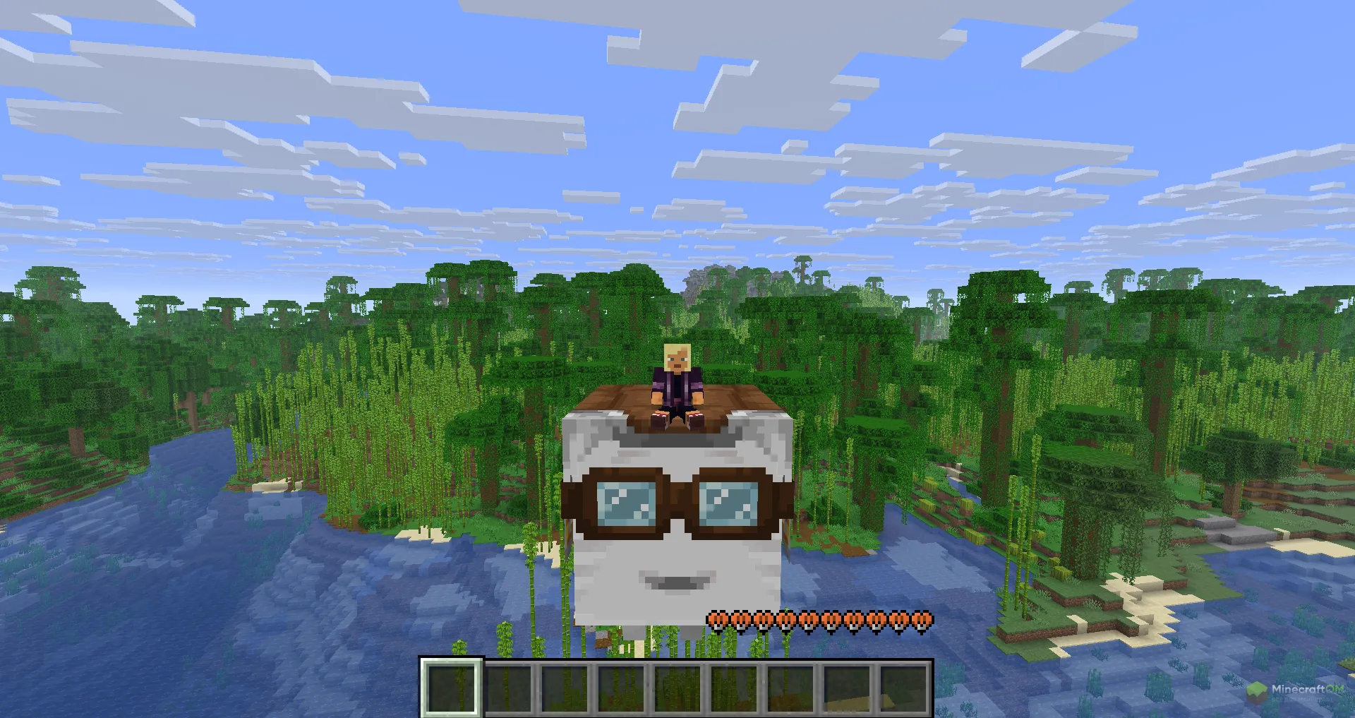 Полет на счастливом гасте и его здоровье из Майнкрафт 1.21.6