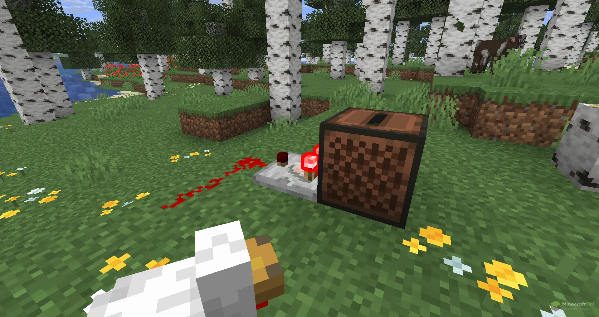 Сигнал редстоуна 9 уровня при проигрывании пластинки в Майнкрафт 1.21.7