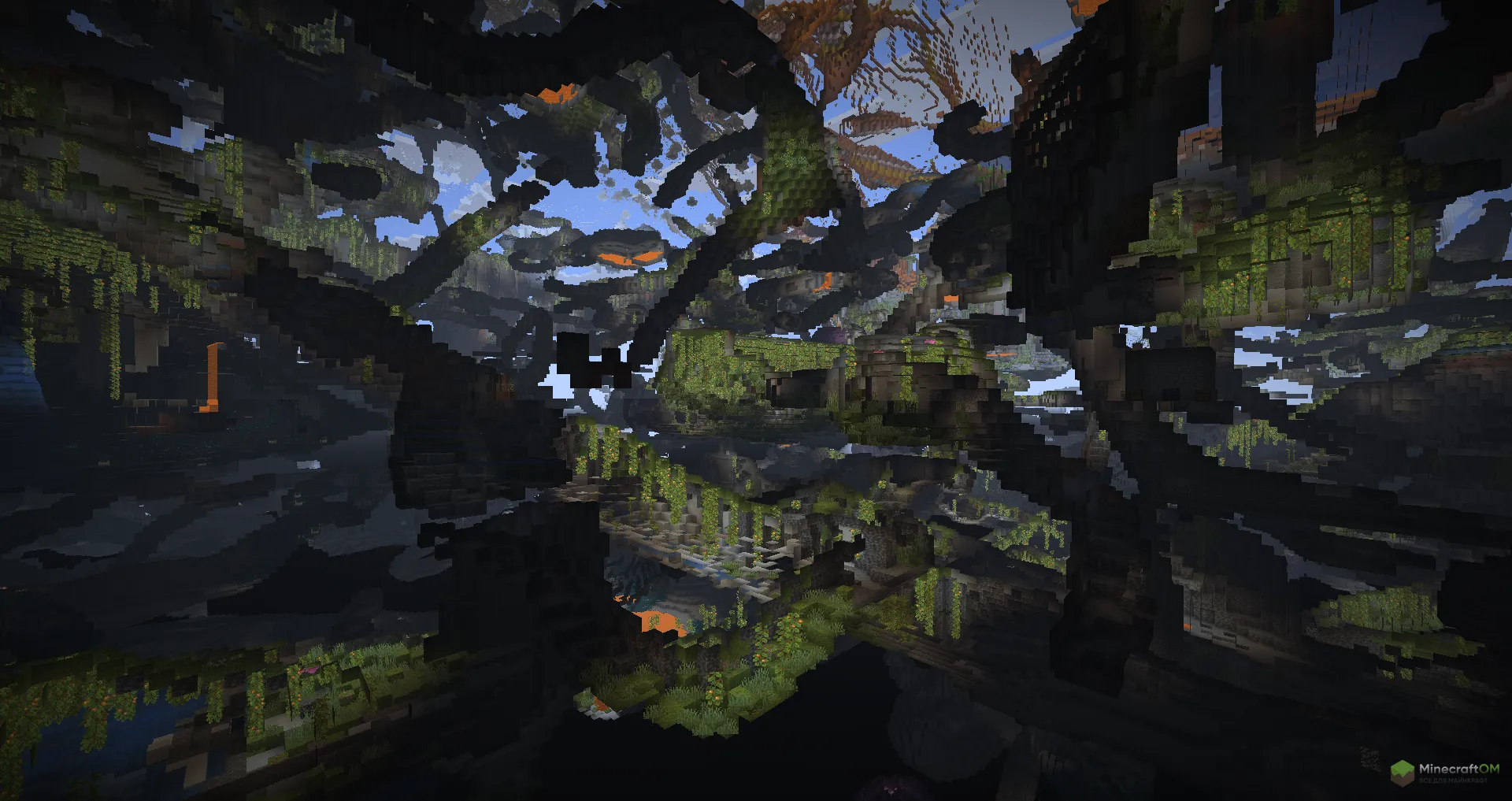 Майнкрафт 1.21.8 в режиме наблюдателя