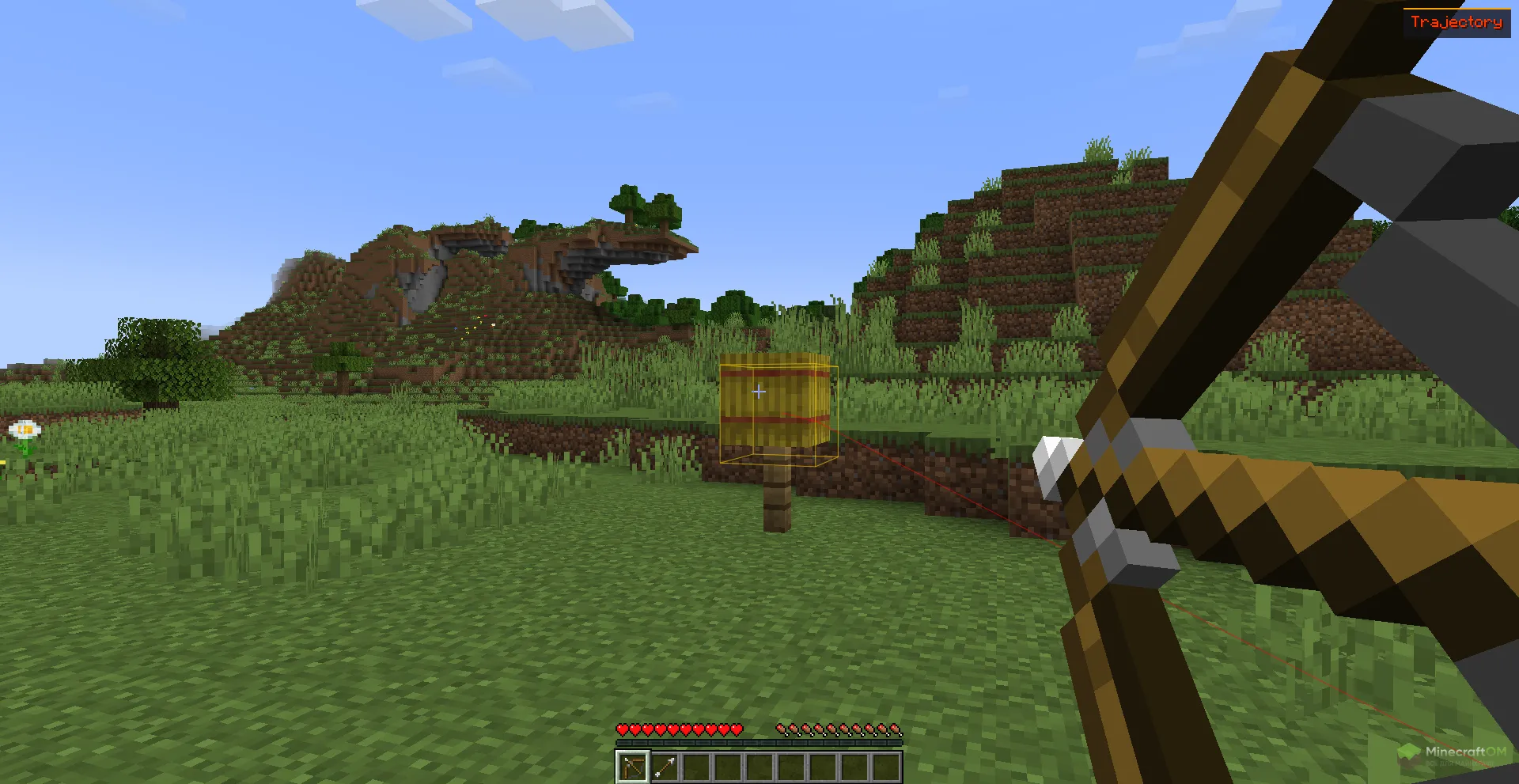 Возможность видеть траекторию полета стрелы чита Amber