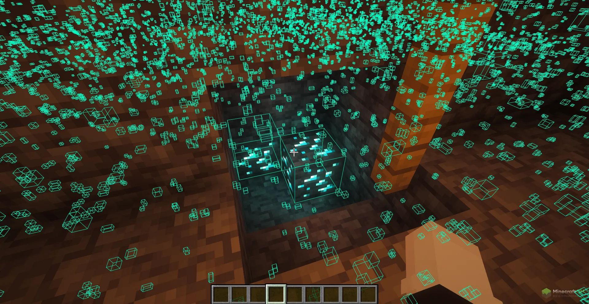 Функция подсвечивания выбранных блоков чита Valiant