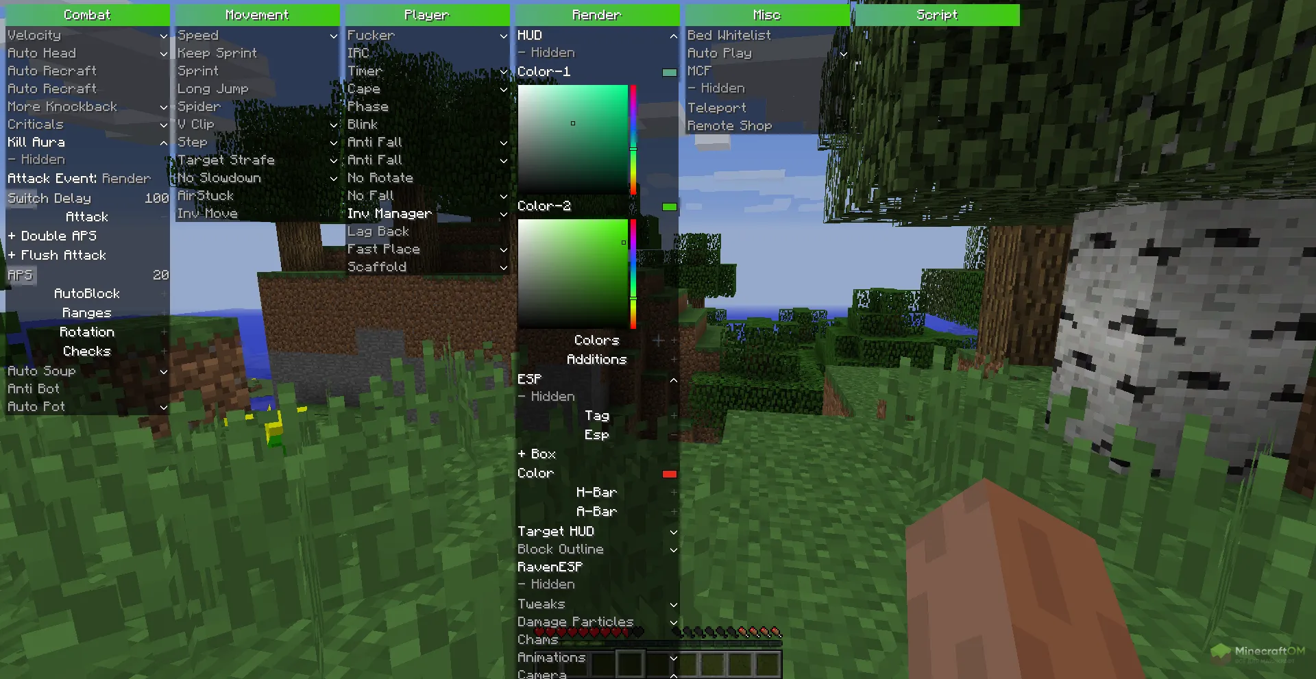 Кастомизация внешного вида чита Biggie