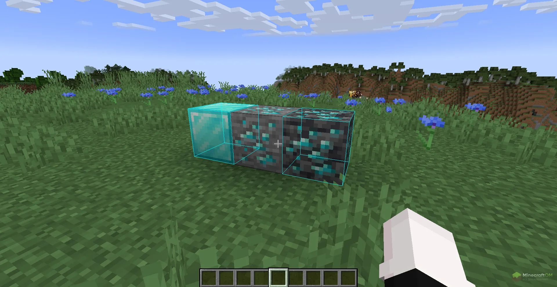 Подсвечивание блоков с помощью функции BlockESP чита Prestige