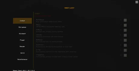 GUI меню чита Amber