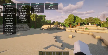 GUI меню чита Xenon